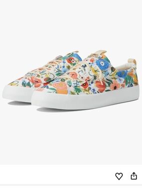 NWOT KEDS X Rifle Paper Co. Kickback Citrus Garden Party Canvas Sneaker, 10